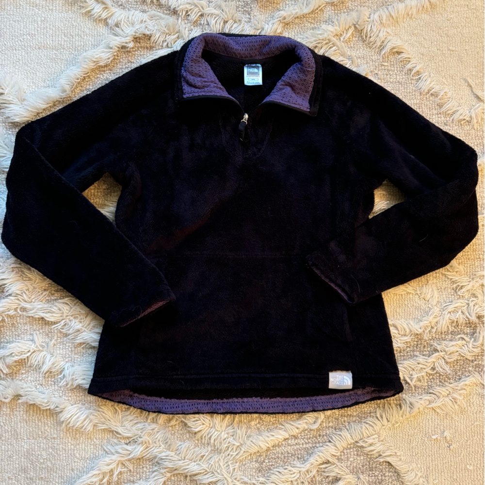 NWOT North Face velour ¼ fleece sweater